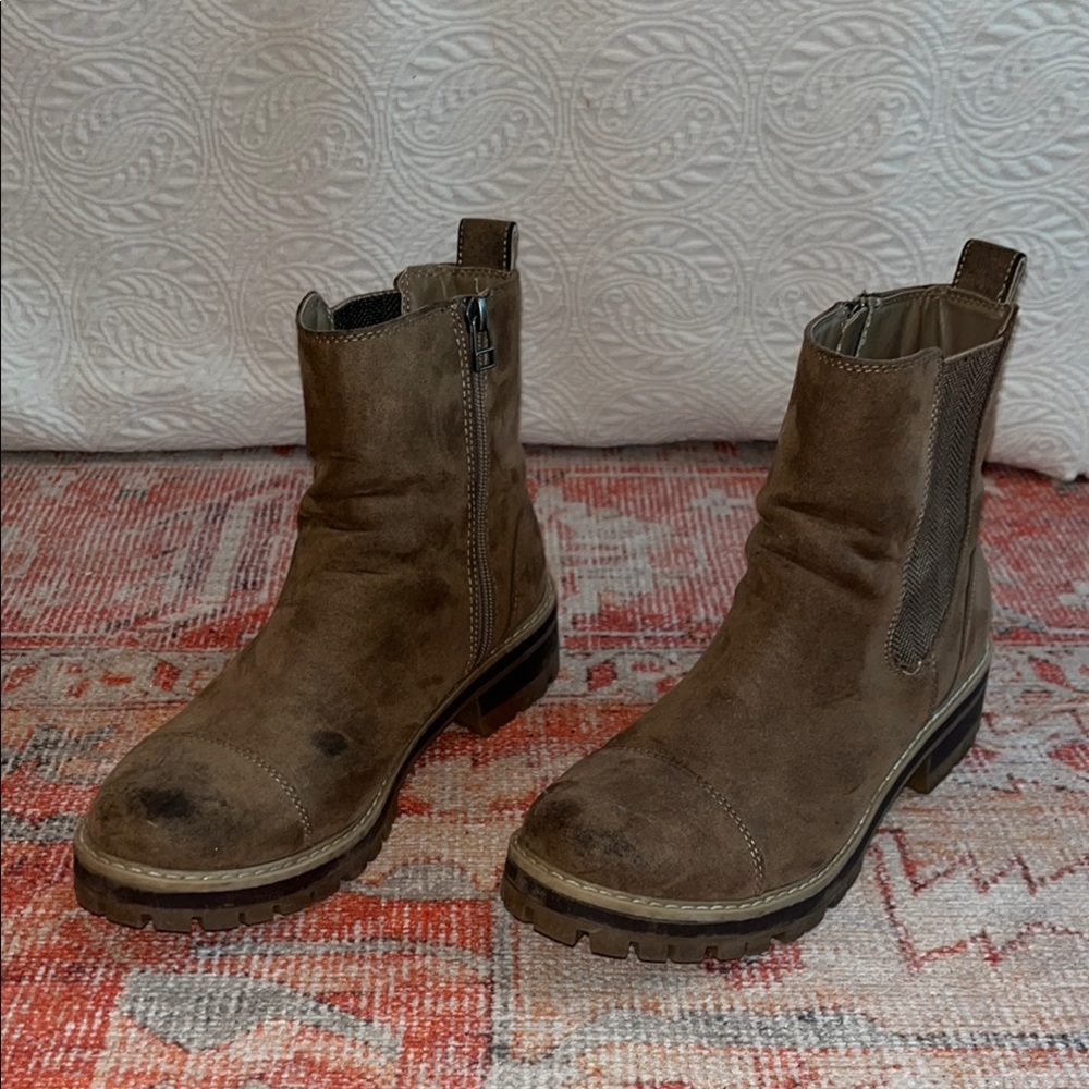 Brown Suede Ankle Boots